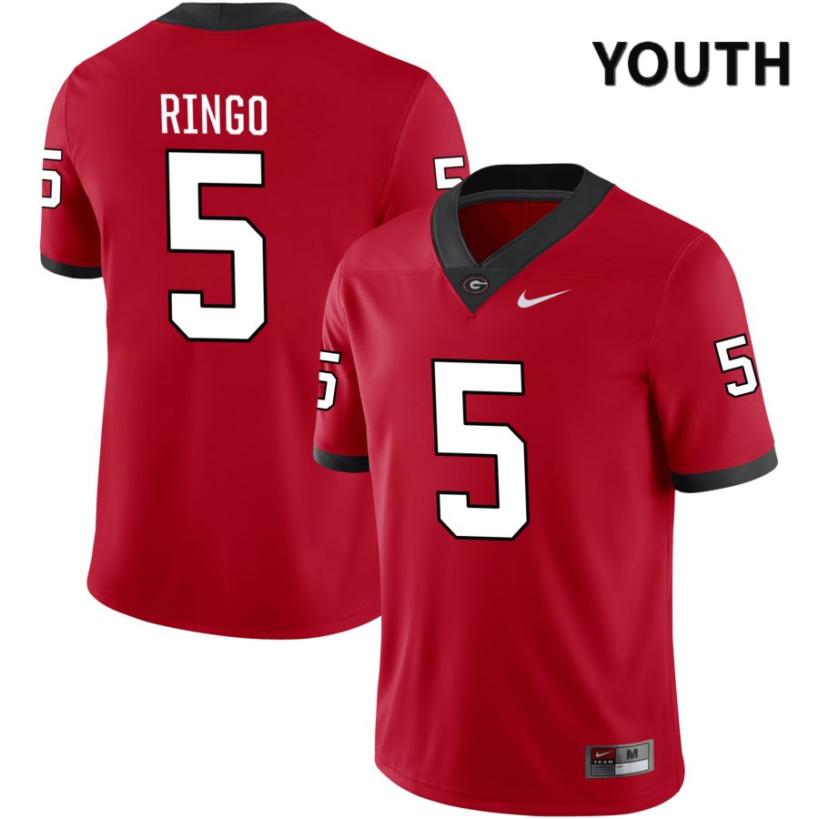 Georgia Bulldogs Youth Kelee Ringo #5 Red 2022 NIL Stitched College UGA Football Jersey 23KR012AQ